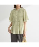 【グリーンパークス/Green Parks】のSET2点マジョリカシャーリングブラウス+タンク 人気、トレンドファッション・服の通販 founy(ファニー) ファッション Fashion レディースファッション Fashion for Women トップス・カットソー Cut & Sew Tops シャツ・ブラウス・オフィスカジュアル Elegant Blouses & Button-Ups おすすめ Recommended / Our Picks インナー Innerwear シャーリング Shirring, Ruched タンク Tank Top, Sleeveless Top フロント Front, Front Design プリーツ Pleats, Pleated ボトム Bottoms, Lower Wear ポケット Pocket, Pocket Detail 夏 Summer 春 Spring S/S・春夏 SS, Spring/Summer, Warm Season thumbnail Light Green|ID: prp329100004559802 ipo3291000000033713215