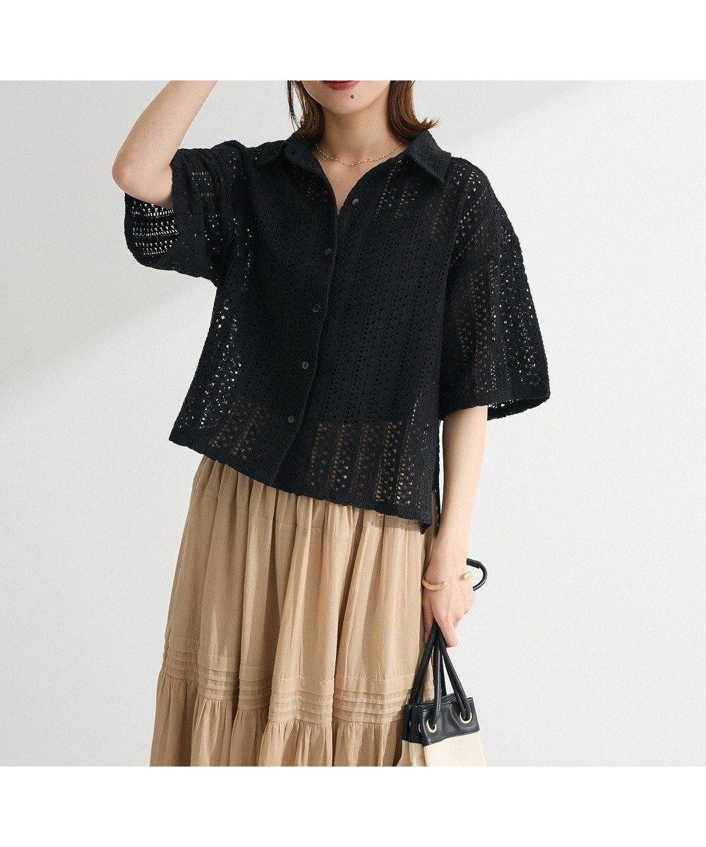 【グリーンパークス/Green Parks】のインド綿 衿付きレースシャツ 人気、トレンドファッション・服の通販 founy(ファニー) 　ファッション　Fashion　レディースファッション　Fashion for Women　トップス・カットソー　Cut & Sew Tops　シャツ・ブラウス・オフィスカジュアル　Elegant Blouses & Button-Ups　おすすめ　Recommended / Our Picks　インド　Indian Textile　ボックス　Boxy, Box Shape　ボトム　Bottoms, Lower Wear　ポケット　Pocket, Pocket Detail　リラックス　Relax, Relaxed Fit　レース　Lace, Lace Fabric　ワイド　Wide, Wide Fit　夏　Summer　春　Spring　S/S・春夏　SS, Spring/Summer, Warm Season　 other-1|ID: prp329100004559805 ipo3291000000032238568