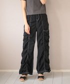 【グリーンパークス/Green Parks】の・SUGAR SPOON 配色stギャザーパンツ Black|ID: prp329100004559809 ipo3291000000032726955