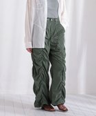 【グリーンパークス/Green Parks】の・SUGAR SPOON 配色stギャザーパンツ Green|ID: prp329100004559809 ipo3291000000032726958