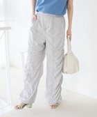 【グリーンパークス/Green Parks】の・SUGAR SPOON 配色stギャザーパンツ Gray|ID: prp329100004559809 ipo3291000000033534156