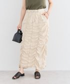 【グリーンパークス/Green Parks】の・SUGAR SPOON 配色stギャザースカート Off White|ID: prp329100004559811 ipo3291000000032726967