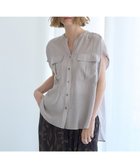 【イェッカ ヴェッカ/YECCA VECCA】のワークデザインスキッパーシャツ Gray Beige|ID: prp329100004559830 ipo3291000000032341230