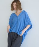 【イェッカ ヴェッカ/YECCA VECCA】のドライタッチシアーバックギャザーシャツ Blue|ID: prp329100004559839 ipo3291000000032340035