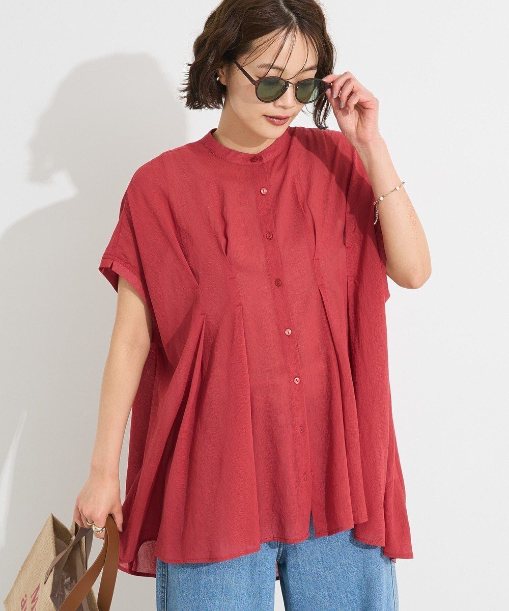 【クラフトスタンダードブティック/CRAFT STANDARD BOUTIQUE】の【追加】ヴィンテージボイルタックチュニック インテリア・キッズ・メンズ・レディースファッション・服の通販 founy(ファニー) 　ファッション　Fashion　レディースファッション　Fashion for Women　ワンピース　Dresses　チュニック　Tunic Tops & Dresses　ヴィンテージ　Vintage Style　春　Spring　チュニック　Tunic, Long Top　フロント　Front, Front Design　ポケット　Pocket, Pocket Detail　羽織　Haori, Light Jacket　S/S・春夏　SS, Spring/Summer, Warm Season　おすすめ　Recommended / Our Picks　夏　Summer　2025年　2025　2025春夏・S/S　Spring/Summer 2025 SS25　Red|ID: prp329100004559842 ipo3291000000032340052