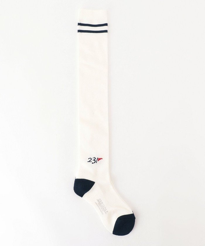 【23区 ゴルフ/NIJYUSANKU GOLF】の【WOMEN】フラッグモチーフ ニーハイソックス インテリア・キッズ・メンズ・レディースファッション・服の通販 founy(ファニー) https://founy.com/ ファッション Fashion レディースファッション Fashion for Women ソックス&靴下 Socks & Hosiery レッグウェア・ストッキング Legwear & Hosiery クッション Cushion, Throw Pillow スポーティ Sporty, Casual Athletic ソックス Socks, Hosiery モチーフ Motif, Design Theme 抗菌 Antibacterial, Bacteria-Resistant |ID: prp329100004559906 ipo3291000000034387947