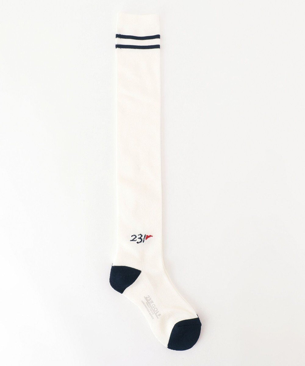 【23区 ゴルフ/NIJYUSANKU GOLF】の【WOMEN】フラッグモチーフ ニーハイソックス 人気、トレンドファッション・服の通販 founy(ファニー) 　ファッション　Fashion　レディースファッション　Fashion for Women　ソックス&靴下　Socks & Hosiery　レッグウェア・ストッキング　Legwear & Hosiery　クッション　Cushion, Throw Pillow　スポーティ　Sporty, Casual Athletic　ソックス　Socks, Hosiery　モチーフ　Motif, Design Theme　抗菌　Antibacterial, Bacteria-Resistant　 other-1|ID: prp329100004559906 ipo3291000000034387947