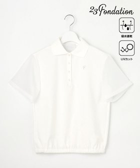 【23区 ゴルフ/NIJYUSANKU GOLF】の【23Fondation/WOMEN】シアー袖 ニットポロ 人気、トレンドファッション・服の通販 founy(ファニー) ファッション Fashion レディースファッション Ladies' Fashion Online トップス・カットソー Tops/Tshirt ニット Knit Tops シャツ/ブラウス Shirts/Blouses ポロシャツ Polo Shirts オーガンジー Organdy シアー Sheer ストレッチ Stretch トレンド Trend ドッキング Docking ポロシャツ Polo Shirt メッシュ Mesh エレガント 上品 Elegant 夏 Summer 春 Spring S/S・春夏 Ss・Spring/Summer |ID:prp329100004559997