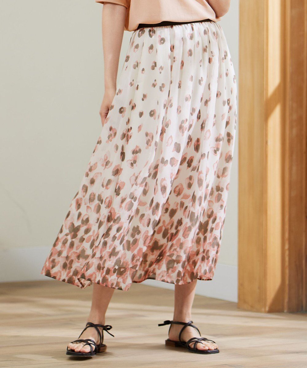 【自由区/JIYU-KU】の【洗える】グラデーションペタルプリント スカート 人気、トレンドファッション・服の通販 founy(ファニー) 　ファッション　Fashion　レディースファッション　Fashion for Women　スカート　Skirts　グラデーション　Gradient, Ombre　グログラン　Grosgrain, Grosgrain Ribbon　パターン　Pattern, Design Print　プリント　Print, Printed Pattern　夏　Summer　春　Spring　S/S・春夏　SS, Spring/Summer, Warm Season　洗える　Machine Washable　 other-1|ID: prp329100004560074 ipo3291000000032726900