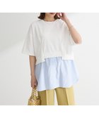 【グリーンパークス/Green Parks】の裾タックミニ裏毛シャツドッキングチュニック Ivory|ID: prp329100004560089 ipo3291000000032240656
