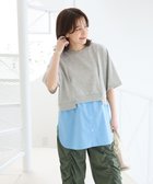 【グリーンパークス/Green Parks】の裾タックミニ裏毛シャツドッキングチュニック Gray|ID: prp329100004560089 ipo3291000000032240658