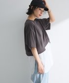 【グリーンパークス/Green Parks】の裾タックミニ裏毛シャツドッキングチュニック Charcoal Gray|ID: prp329100004560089 ipo3291000000032240660