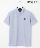 【23区 ゴルフ/23区GOLF / MEN】の【MEN】「HYGRA」幾何柄清涼ポロシャツ 接触冷感 UVケア 吸水速乾 総柄 高機能素材 パープル系5|ID: prp329100004560669 ipo3291000000032245578