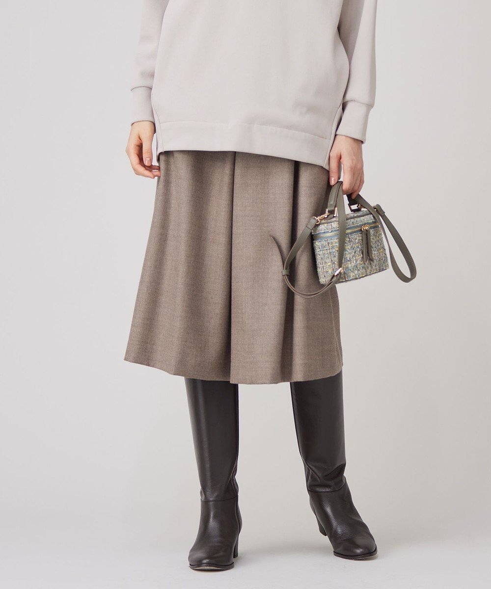 【自由区/JIYU-KU】の【洗える】ウォッシャブルウールサキソニーキュロット パンツ インテリア・キッズ・メンズ・レディースファッション・服の通販 founy(ファニー) 　ファッション　Fashion　レディースファッション　Fashion for Women　スカート　Skirts　おすすめ　Recommended / Our Picks　キュロット　Culottes, Wide Shorts　ギャザー　Gathered, Ruffled　ストレッチ　Stretch, Stretchy Fabric　ロング　Long, Long-Length　洗える　Machine Washable　A/W・秋冬　Autumn/Winter　TOPモカ|ID: prp329100004560678 ipo3291000000033669091