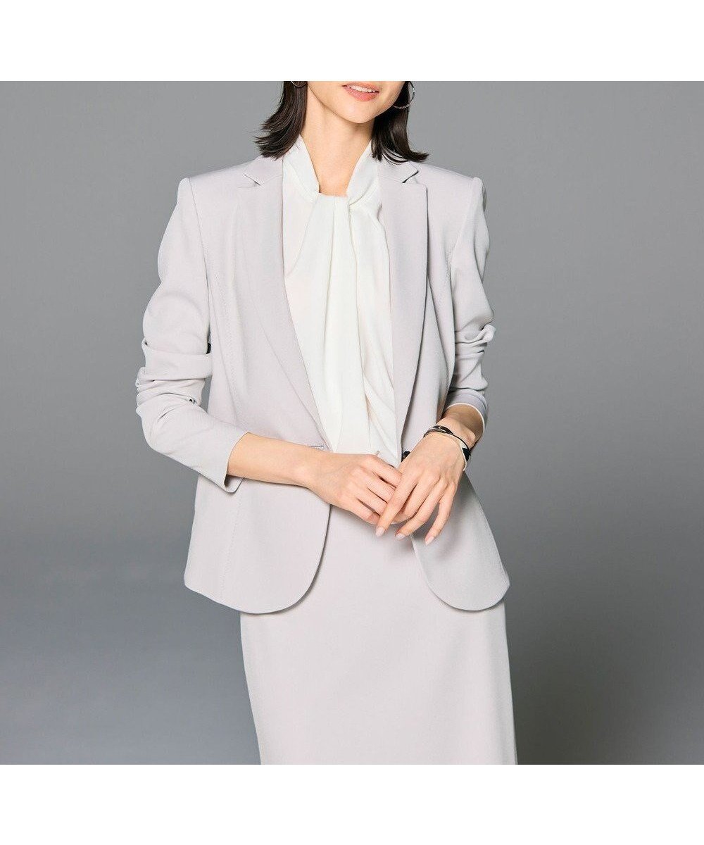 【ベイジ,/BEIGE,】の【洗える】LUIZA / テーラードジャケット インテリア・キッズ・メンズ・レディースファッション・服の通販 founy(ファニー) 　ファッション　Fashion　レディースファッション　Fashion for Women　アウター　Coat / Outerwear Collection　レディースジャケット・軽アウター　Jackets　テーラードジャケット / 通勤・きれいめスタイル　Tailored Jackets & Blazers　エレガント 上品　Elegant　ジャケット　Jacket, Outerwear　ストレッチ　Stretch, Stretchy Fabric　セットアップ　Set-Up, Coordinated Outfit　セレモニー　Ceremony　ビジネス 仕事 通勤　Business / Work / Commuting　夏　Summer　定番　Standard, Basic Item　S/S・春夏　SS, Spring/Summer, Warm Season　洗える　Machine Washable　A/W・秋冬　Autumn/Winter　L.Grey|ID: prp329100004560680 ipo3291000000033463494