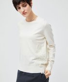【ベイジ,/BEIGE,】の【洗える】WILLOW / アシンメトリーレースクルーネックニット Ecru×Ecru|ID: prp329100004560684 ipo3291000000033669694