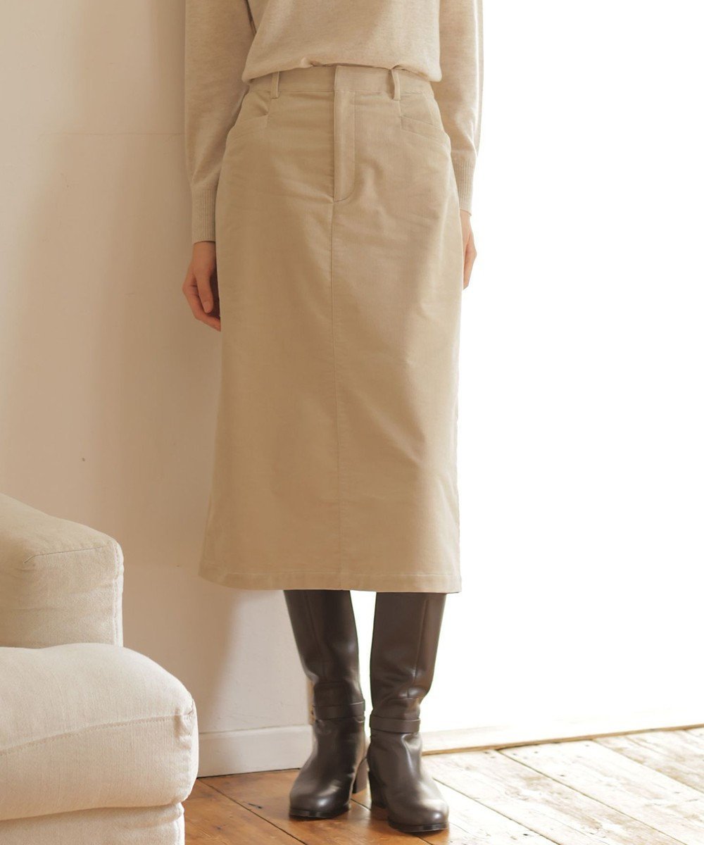 【ジェイ プレス/J.PRESS】の【洗える】ハイブリッドAIRDUROY スカート インテリア・キッズ・メンズ・レディースファッション・服の通販 founy(ファニー) 　ファッション　Fashion　レディースファッション　Fashion for Women　スカート　Skirts　コーデュロイ　Corduroy, Cord Fabric　ストレッチ　Stretch, Stretchy Fabric　フェミニン　Feminine, Girly　ポケット　Pocket, Pocket Detail　リラックス　Relax, Relaxed Fit　洗える　Machine Washable　A/W・秋冬　Autumn/Winter　ベージュ系|ID: prp329100004560719 ipo3291000000033670523