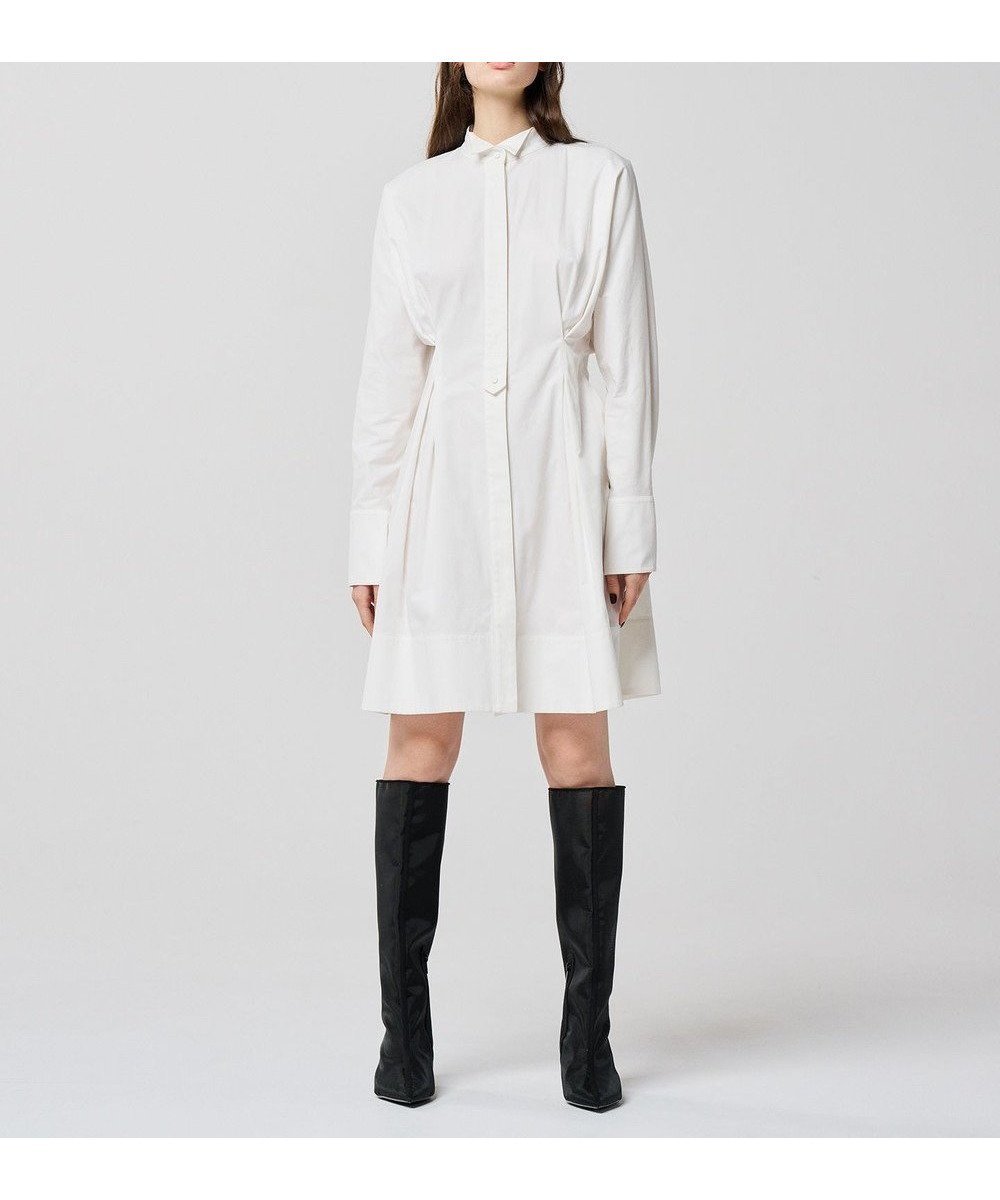 【アンクレイヴ/uncrave】の【手洗い可】コットンツイル シャツワンピース(uncrave WHITE) 人気、トレンドファッション・服の通販 founy(ファニー) 　ファッション　Fashion　レディースファッション　Ladies' Fashion Online　ワンピース　Dress　シャツワンピース　Shirt Dresses　シンプル　Simple　雑誌　Magazine　タートル　Turtle　ツイル　Twill　フィット　Fit　フレア　Flare　ペプラム　Peplum　ボックス　Box　モダン　Modern　レギンス　Leggings　ロング　Long　A/W・秋冬　Aw・Autumn/Winter・Fw・Fall-Winter　エレガント 上品　Elegant　 other-1|ID: prp329100004560722 ipo3291000000032647624