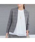 【ティアクラッセ/Tiaclasse】の【洗える】カラーレスチェック柄ジャケット グレー|ID: prp329100004560737 ipo3291000000033529474