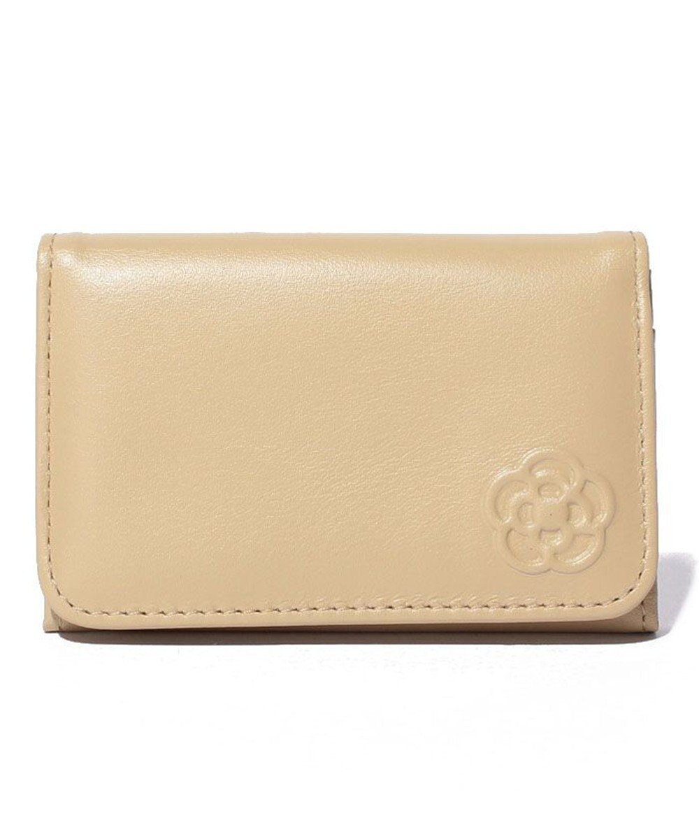 【クレイサス/CLATHAS】のワッフル 名刺入れ インテリア・キッズ・メンズ・レディースファッション・服の通販 founy(ファニー) 　ファッション　Fashion　レディースファッション　WOMEN　財布　Wallets　カードケース/名刺入れ　Card Cases　フェミニン　Feminine　フラワー　Flower　ポケット　Pocket　ワッフル　Waffle　ワンポイント　One Point　財布　Wallet　ベージュ|ID: prp329100004560744 ipo3291000000032246679