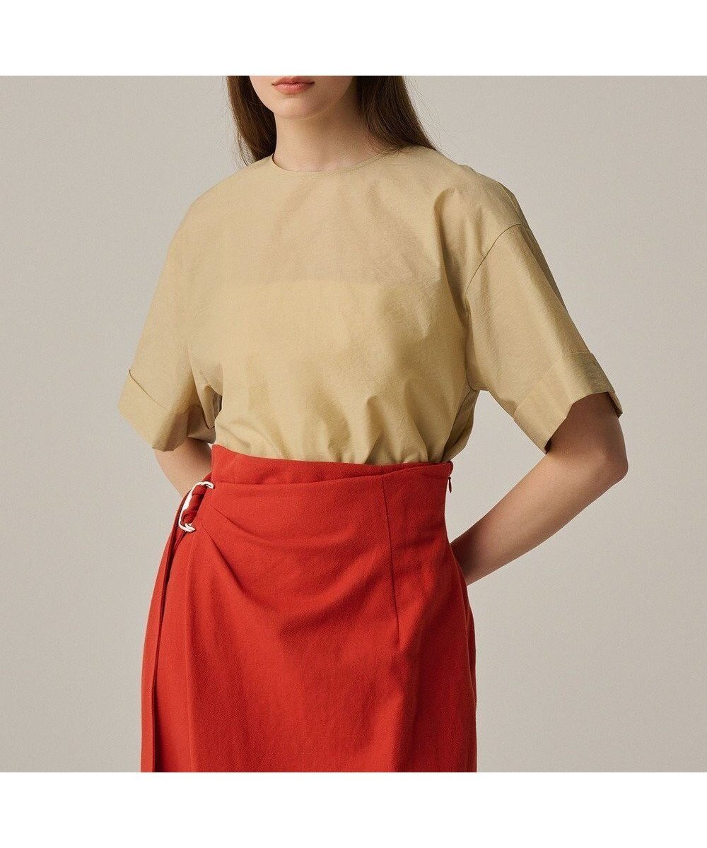 【アンクレイヴ/uncrave】の【手洗い可】シアー ブラウス(uncrave WHITE) インテリア・キッズ・メンズ・レディースファッション・服の通販 founy(ファニー) 　ファッション　Fashion　レディースファッション　Ladies' Fashion Online　トップス・カットソー　Tops/Tshirt　シャツ/ブラウス　Shirts/Blouses　春　Spring　シアー　Sheer　シンプル　Simple　スリット　Slit　タフタ　Taffeta　ブルゾン　Blouson　S/S・春夏　Ss・Spring/Summer　夏　Summer　サンドベージュ|ID: prp329100004560749 ipo3291000000032603414