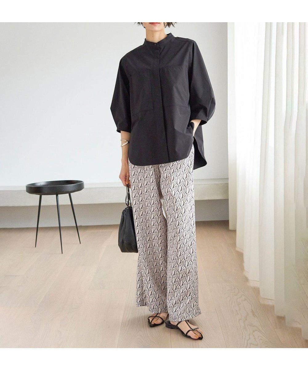 【アンフィーロ 自由区/UNFILO】の【洗える】プリントイージーパンツ 人気、トレンドファッション・服の通販 founy(ファニー) 　ファッション　Fashion　レディースファッション　Fashion for Women　パンツ　Pants & Trousers　春　Spring　洗える　Machine Washable　シンプル　Simple, Minimal　ストレッチ　Stretch, Stretchy Fabric　プリント　Print, Printed Pattern　ベーシック　Basic, Essential　モノトーン　Monotone, Black and White　ロング　Long, Long-Length　ワイド　Wide, Wide Fit　S/S・春夏　SS, Spring/Summer, Warm Season　おすすめ　Recommended / Our Picks　夏　Summer　エレガント 上品　Elegant　 other-1|ID: prp329100004560759 ipo3291000000032246871
