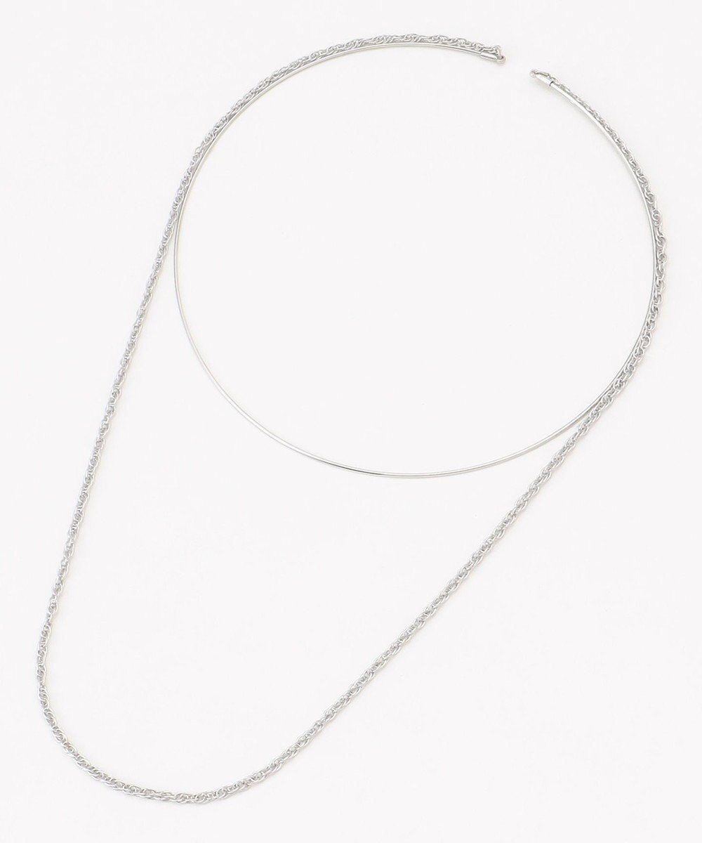 【ジェイプレスヨークストリート/J.PRESS YORK STREET】の【WOMEN】フープチェーン ネックレス インテリア・キッズ・メンズ・レディースファッション・服の通販 founy(ファニー) 　ファッション　Fashion　レディースファッション　Fashion for Women　ジュエリー　Jewelry　ネックレス　Necklaces & Pendants　おすすめ　Recommended / Our Picks　アクセサリー　Fashion Accessories　シルバー　Silver, Metallic Silver　チェーン　Chain, Chain Strap　トレンド　Trend, Trending Now　ネックレス　Necklace, Pendant Necklace　フィット　Fit, Slim Fit　フープ　Hoop, Hoop Earrings　モダン　Modern, Contemporary　リネン　Linen, Linen Fabric　シルバー系|ID: prp329100004560762 ipo3291000000033648398