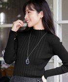 【ティアクラッセ/Tiaclasse】の【新色追加・洗える】ランダムリブニットプルオーバー ブラックA|ID: prp329100004560774 ipo3291000000034464862