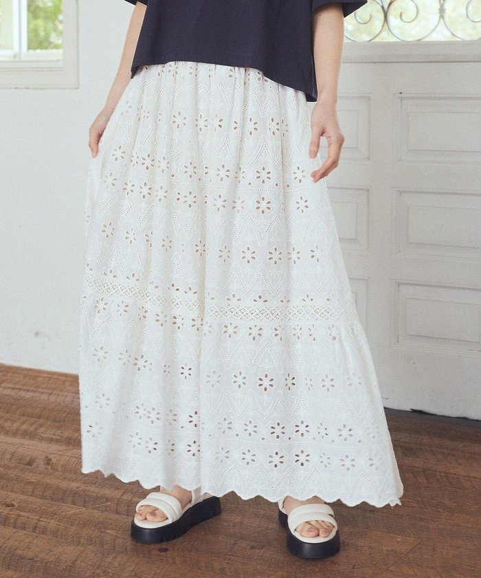 【アースミュージックアンドエコロジー/earth music&ecology】のシフリー刺繍スカート インテリア・キッズ・メンズ・レディースファッション・服の通販 founy(ファニー) https://founy.com/ ファッション Fashion レディースファッション Fashion for Women スカート Skirts おすすめ Recommended / Our Picks ポケット Pocket, Pocket Detail ロング Long, Long-Length 夏 Summer 旅行 Travel 春 Spring S/S・春夏 SS, Spring/Summer, Warm Season |ID: prp329100004560934 ipo3291000000033377341