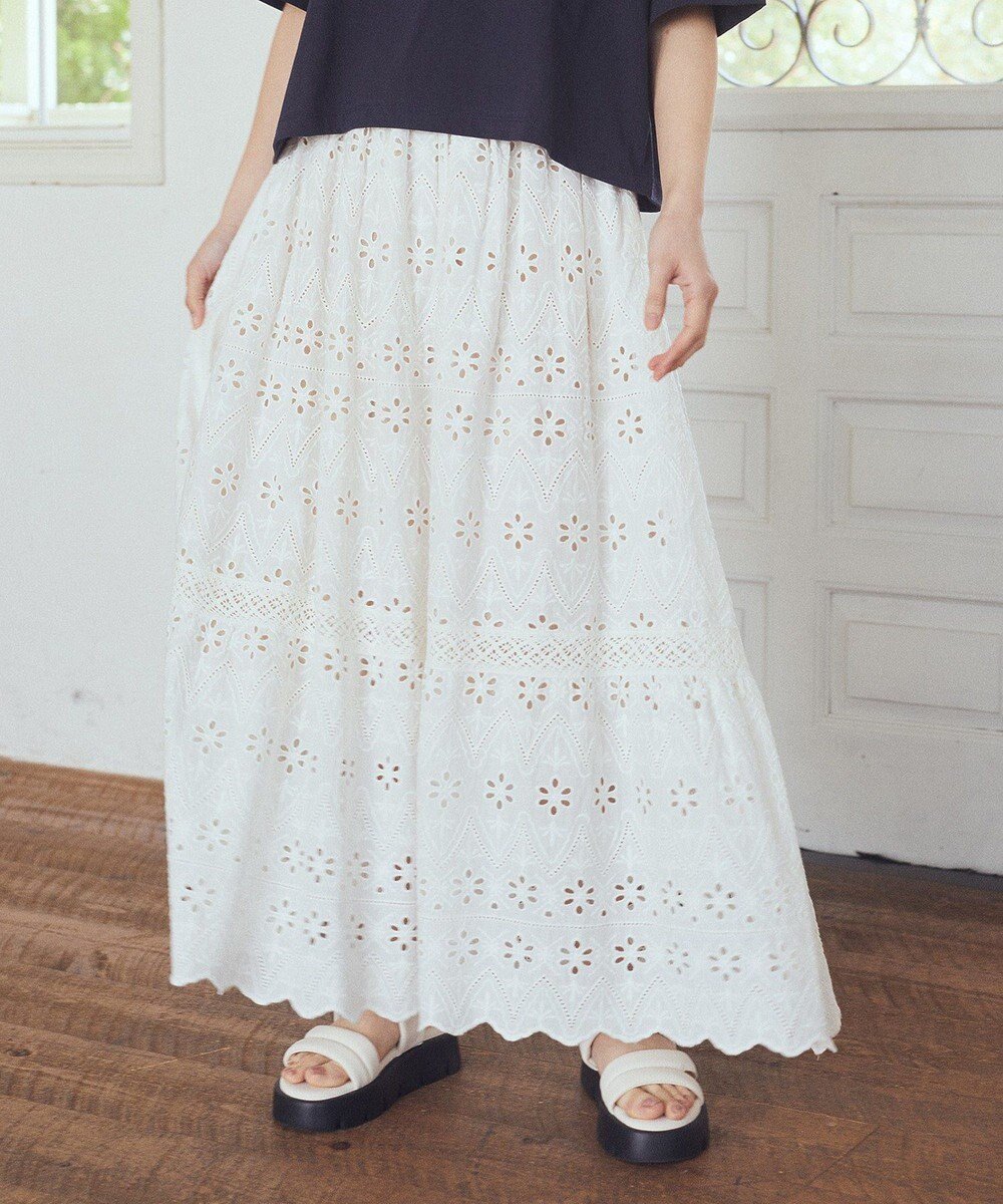 【アースミュージックアンドエコロジー/earth music&ecology】のシフリー刺繍スカート 人気、トレンドファッション・服の通販 founy(ファニー) 　ファッション　Fashion　レディースファッション　Fashion for Women　スカート　Skirts　おすすめ　Recommended / Our Picks　ポケット　Pocket, Pocket Detail　ロング　Long, Long-Length　夏　Summer　旅行　Travel　春　Spring　S/S・春夏　SS, Spring/Summer, Warm Season　 other-1|ID: prp329100004560934 ipo3291000000033377341