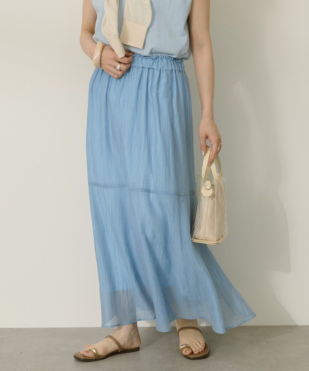 【アメリカンホリック/AMERICAN HOLIC】のシアースカート インテリア・キッズ・メンズ・レディースファッション・服の通販 founy(ファニー) ファッション Fashion レディースファッション Fashion for Women スカート Skirts おすすめ Recommended / Our Picks シアー Sheer, See-Through フェミニン Feminine, Girly フレア Flare, Flared ポケット Pocket, Pocket Detail 夏 Summer 春 Spring S/S・春夏 SS, Spring/Summer, Warm Season Light Blue|ID: prp329100004560972 ipo3291000000033159353