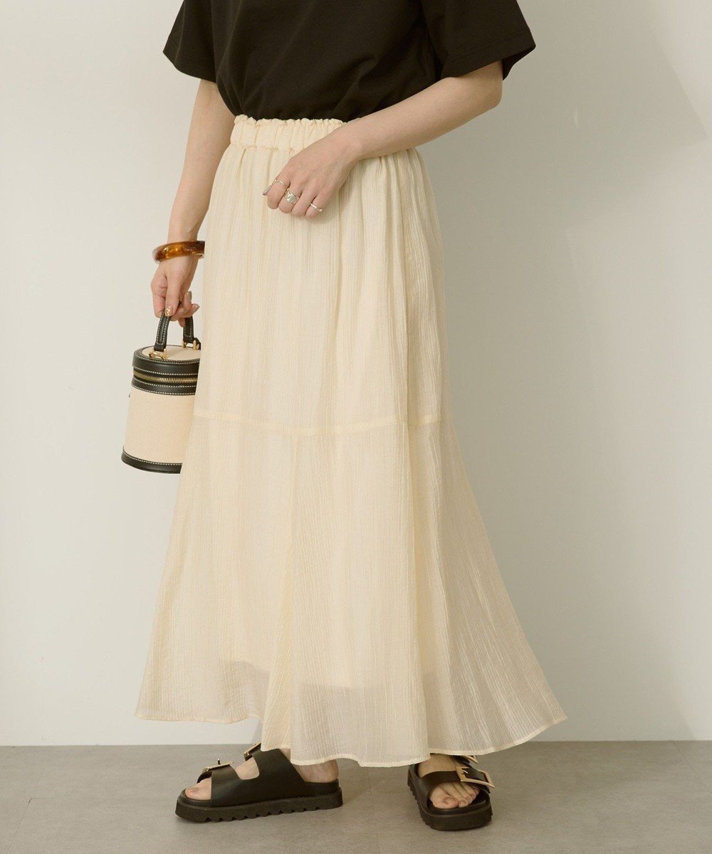 【アメリカンホリック/AMERICAN HOLIC】のシアースカート インテリア・キッズ・メンズ・レディースファッション・服の通販 founy(ファニー) ファッション Fashion レディースファッション Fashion for Women スカート Skirts おすすめ Recommended / Our Picks シアー Sheer, See-Through フェミニン Feminine, Girly フレア Flare, Flared ポケット Pocket, Pocket Detail 夏 Summer 春 Spring S/S・春夏 SS, Spring/Summer, Warm Season Ecru|ID: prp329100004560972 ipo3291000000033159354