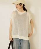 【アメリカンホリック/AMERICAN HOLIC】のウォッシャブルシアーニットフレンチスリーブトップス Ivory|ID: prp329100004560999 ipo3291000000032248339