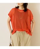 【アメリカンホリック/AMERICAN HOLIC】のウォッシャブルシアーニットフレンチスリーブトップス Red|ID: prp329100004560999 ipo3291000000032248340