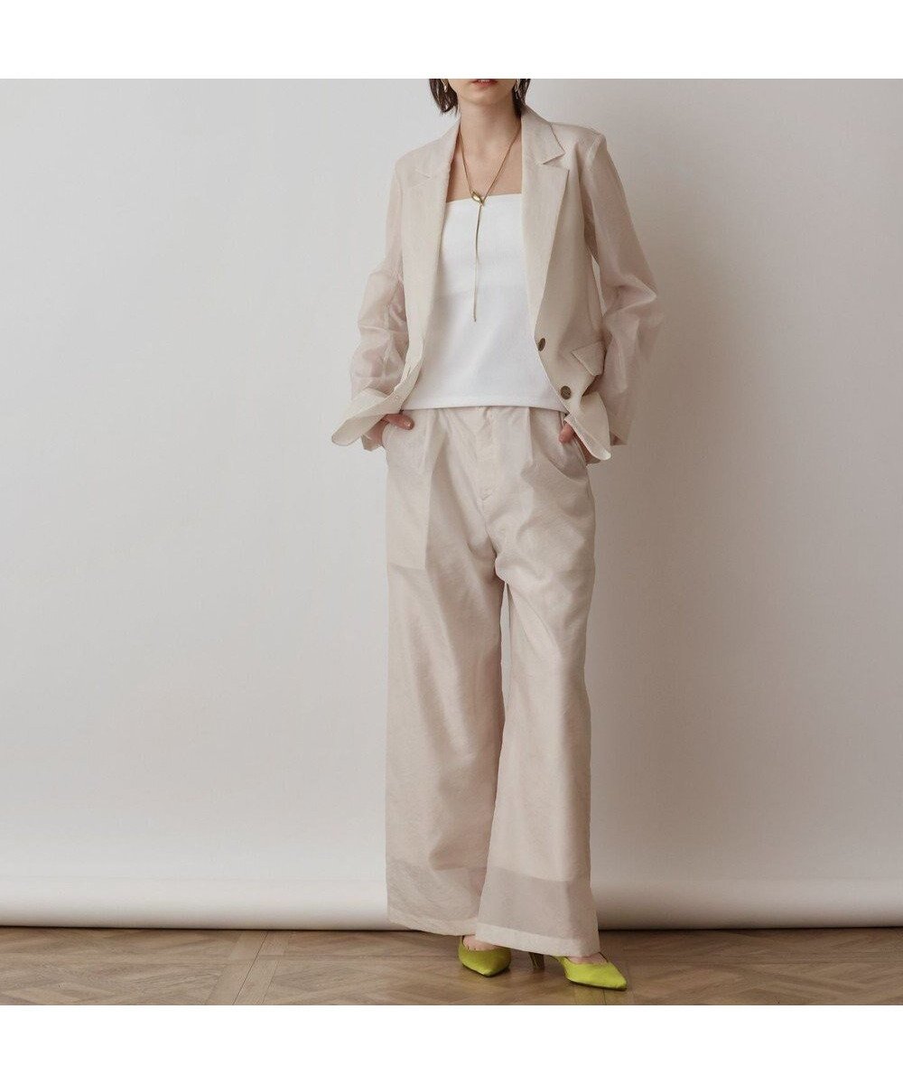 【グレース コンチネンタル/GRACE CONTINENTAL】のブライトシアージャケット 人気、トレンドファッション・服の通販 founy(ファニー) 　ファッション　Fashion　レディースファッション　Fashion for Women　アウター　Coat / Outerwear Collection　レディースジャケット・軽アウター　Jackets　テーラードジャケット / 通勤・きれいめスタイル　Tailored Jackets & Blazers　シアー　Sheer, See-Through　ジャケット　Jacket, Outerwear　トレンド　Trend, Trending Now　リラックス　Relax, Relaxed Fit　ワッシャー　Washer, Crinkled Finish　夏　Summer　春　Spring　S/S・春夏　SS, Spring/Summer, Warm Season　 other-1|ID: prp329100004561031 ipo3291000000032727218