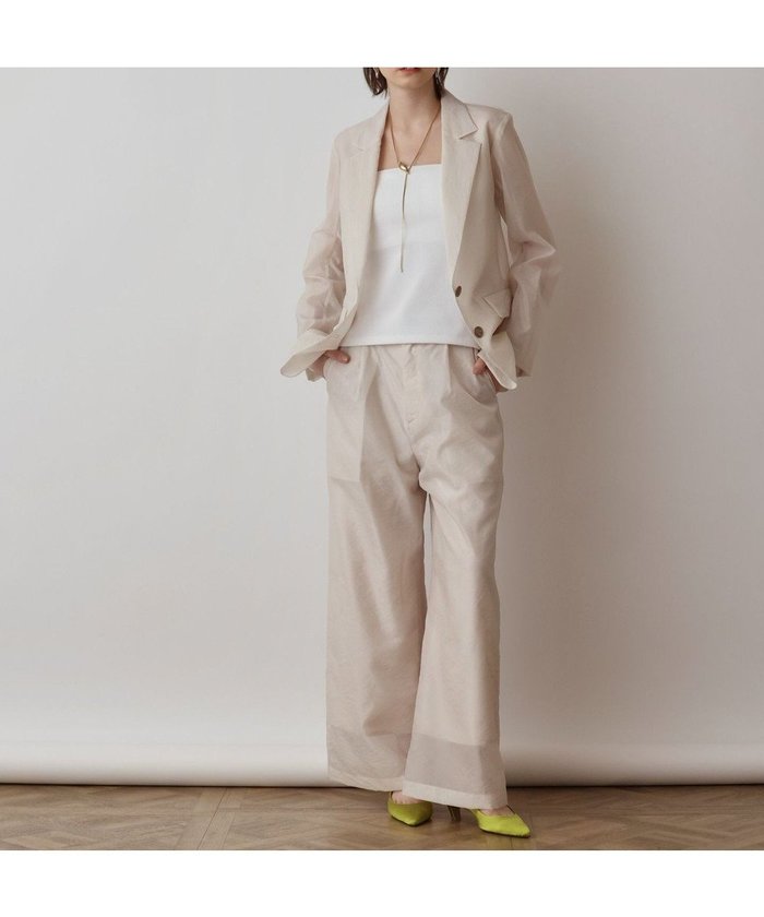 【グレース コンチネンタル/GRACE CONTINENTAL】のブライトシアージャケット インテリア・キッズ・メンズ・レディースファッション・服の通販 founy(ファニー) https://founy.com/ ファッション Fashion レディースファッション Fashion for Women アウター Coat / Outerwear Collection レディースジャケット・軽アウター Jackets テーラードジャケット / 通勤・きれいめスタイル Tailored Jackets & Blazers シアー Sheer, See-Through ジャケット Jacket, Outerwear トレンド Trend, Trending Now リラックス Relax, Relaxed Fit ワッシャー Washer, Crinkled Finish 夏 Summer 春 Spring S/S・春夏 SS, Spring/Summer, Warm Season |ID: prp329100004561031 ipo3291000000033534359