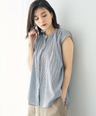 【イェッカ ヴェッカ/YECCA VECCA】のフレンチスリーブギャザーブラウス Stripe|ID: prp329100004561035 ipo3291000000032765415
