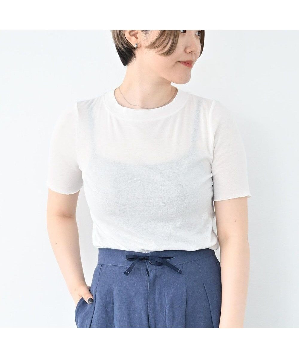 【ハーグ/HAAG】のCREW NECK SHIRTS クルーネックシャツ インテリア・キッズ・メンズ・レディースファッション・服の通販 founy(ファニー) 　ファッション　Fashion　レディースファッション　WOMEN　トップス・カットソー　Tops/Tshirt　シャツ/ブラウス　Shirts/Blouses　ロング / Tシャツ　T-Shirts　カットソー　Cut and Sewn　カシミヤ　Cashmere　カットソー　Cut And Sew　吸水　Water Absorption　シアー　Sheer　ストレッチ　Stretch　タンブラー　Tumbler　フィット　Fit　A/W・秋冬　Aw・Autumn/Winter・Fw・Fall-Winter　S/S・春夏　Ss・Spring/Summer　NEW・新作・新着・新入荷　New Arrivals　おすすめ　Recommend　夏　Summer　ホワイト|ID: prp329100004561038 ipo3291000000032248498