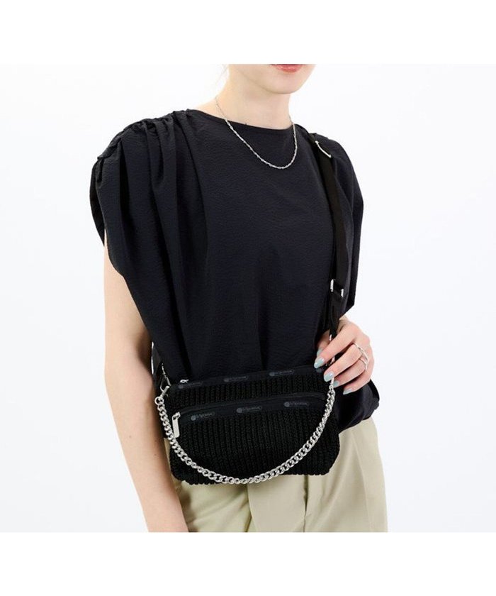 【レスポートサック/LeSportsac】のCHAIN CROCHET CLUTCH/ブラッククロシェ インテリア・キッズ・メンズ・レディースファッション・服の通販 founy(ファニー) https://founy.com/ ファッション Fashion レディースファッション Ladies' Fashion Online バッグ Bag クロシェ Crochet クール Cool 軽量 Lightweight ショルダー Shoulder シルバー Silver スタイリッシュ Stylish スマート Smart 財布 Wallet チェーン Chain トラベル Travel プリント Print ポケット Pocket ポシェット Pochette ポーチ Pouch ラップ Wrap リゾート Resort おすすめ Recommend 旅行 Travel スマホショルダーバッグ Smartphone Shoulder Bag |ID: prp329100004561064 ipo3291000000032284142