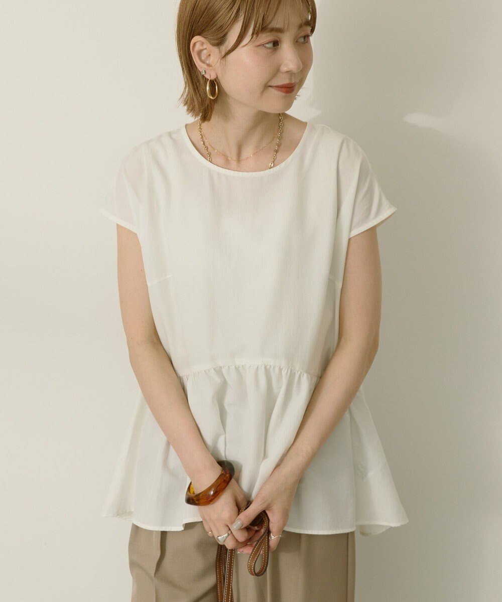【アメリカンホリック/AMERICAN HOLIC】のペプラムノースリーブブラウス【WEB限定カラー有り】 人気、トレンドファッション・服の通販 founy(ファニー) 　ファッション　Fashion　レディースファッション　Fashion for Women　トップス・カットソー　Cut & Sew Tops　キャミソール&ノースリーブ　Camisoles & Sleeveless Tops　シャツ・ブラウス・オフィスカジュアル　Elegant Blouses & Button-Ups　おすすめ　Recommended / Our Picks　ギャザー　Gathered, Ruffled　ペプラム　Peplum, Flared Hem　ポケット　Pocket, Pocket Detail　夏　Summer　春　Spring　S/S・春夏　SS, Spring/Summer, Warm Season　 other-1|ID: prp329100004561093 ipo3291000000032248733