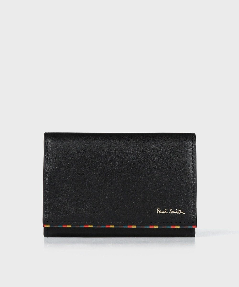 【ポールスミス/Paul Smith / MEN】のブライトストライプトリムSS24 名刺入れ インテリア・キッズ・メンズ・レディースファッション・服の通販 founy(ファニー) 　ファッション　Fashion　メンズファッション　MEN　ストライプ　Stripe　メタル　Metal　エレガント 上品　Elegant　財布　Wallet　ブラック|ID: prp329100004562190 ipo3291000000032500190