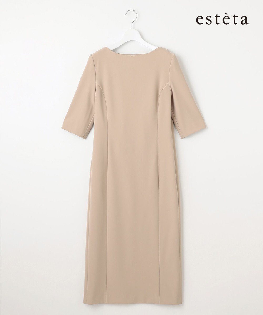 【23区/NIJYUSANKU】の【エステータ】コットンダブルクロス ハーフスリーブワンピース インテリア・キッズ・メンズ・レディースファッション・服の通販 founy(ファニー) ファッション Fashion レディースファッション Fashion for Women ワンピース Dresses エレガント 上品 Elegant 春 Spring 秋 Autumn シェイプ Shape, Slim Fit ジャケット Jacket, Outerwear パーティ Party, Party Style フロント Front, Front Design S/S・春夏 SS, Spring/Summer, Warm Season おすすめ Recommended / Our Picks 夏 Summer ビジネス 仕事 通勤 Business / Work / Commuting グレージュ系|ID: prp329100004562207 ipo3291000000033641238