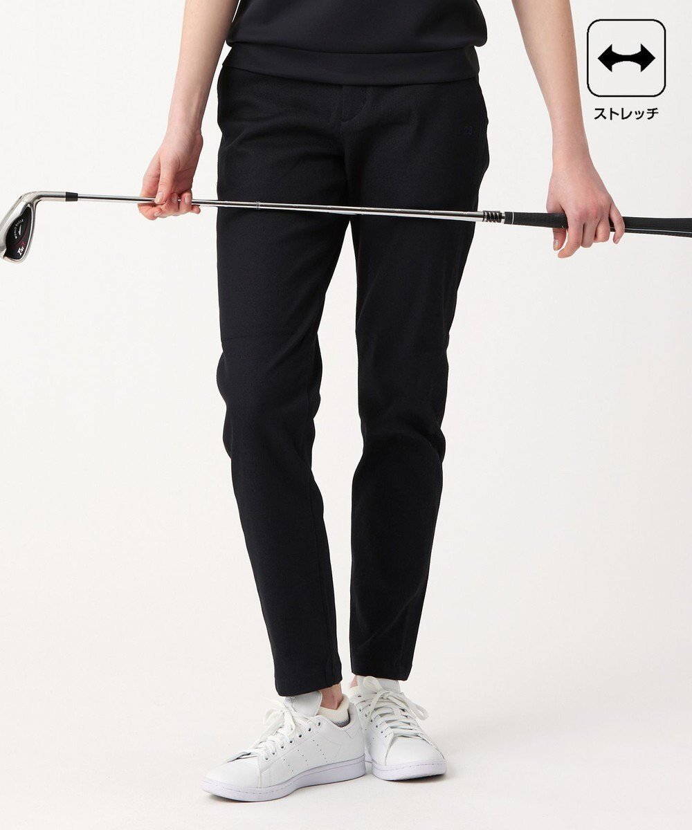 【23区 ゴルフ/NIJYUSANKU GOLF】の【WOMEN】【ストレッチ】ハイパワーストレッチ パンツ インテリア・キッズ・メンズ・レディースファッション・服の通販 founy(ファニー) 　ファッション　Fashion　レディースファッション　Fashion for Women　パンツ　Pants & Trousers　ストレッチ　Stretch, Stretchy Fabric　テーパード　Tapered, Tapered Pants　ベーシック　Basic, Essential　ポケット　Pocket, Pocket Detail　ロング　Long, Long-Length　ワンポイント　One Point, Statement Accent　再入荷　Restock / Back in Stock　夏　Summer　定番　Standard, Basic Item　春　Spring　S/S・春夏　SS, Spring/Summer, Warm Season　ブラック系|ID: prp329100004562242 ipo3291000000032696322
