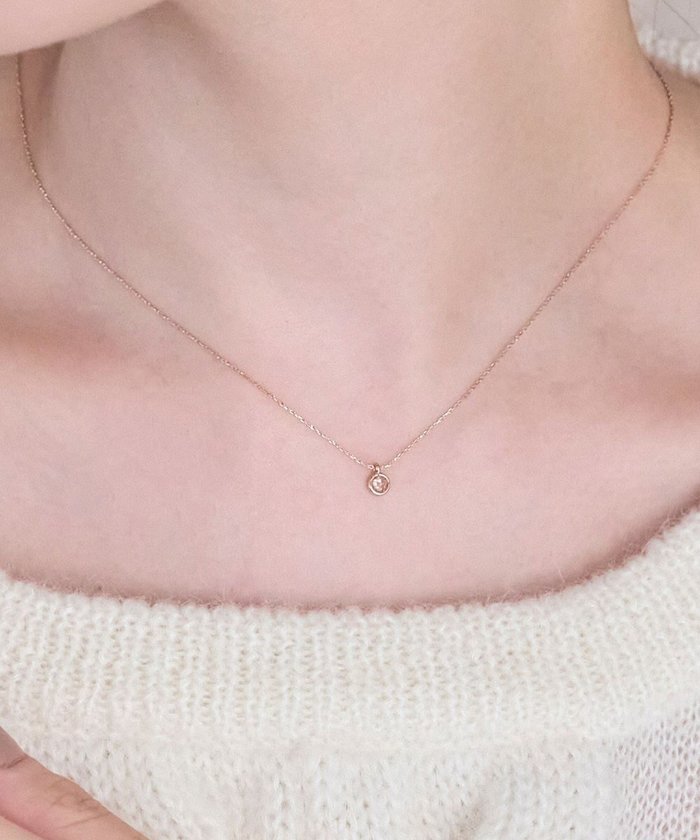 【フィービィー/phoebe】の【金属アレルギー対応】プチベゼルストーンネックレス シャンパンゴールド インテリア・キッズ・メンズ・レディースファッション・服の通販 founy(ファニー) https://founy.com/ ファッション Fashion レディースファッション Fashion for Women ジュエリー Jewelry ネックレス Necklaces & Pendants おすすめ Recommended / Our Picks アクセサリー Fashion Accessories カッティング Cutting Detail ギフト プレゼント Gift / Present シンプル Simple, Minimal ジュエリー Jewelry, Accessories ダイヤモンド Diamond, Brilliant Cut デコルテ Décolleté, Neckline ネックレス Necklace, Pendant Necklace ビジュー Bijou, Jewel-like Accent ローズ Rose, Rose Motif エレガント 上品 Elegant 人気 Popular, Best Seller |ID: prp329100004562270 ipo3291000000033529824