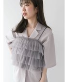 【グリーンパークス/Green Parks】の・ELENCARE DUE 2wayラメチュールフリルキャミ Charcoal Gray|ID: prp329100004562279 ipo3291000000033687516