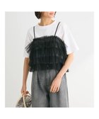 【グリーンパークス/Green Parks】の・ELENCARE DUE 2wayラメチュールフリルキャミ Black|ID: prp329100004562279 ipo3291000000033687517
