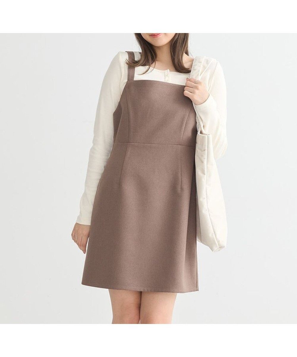 【アースミュージックアンドエコロジー/earth music&ecology】のスクエアネックミニワンピース インテリア・キッズ・メンズ・レディースファッション・服の通販 founy(ファニー) ファッション Fashion レディースファッション Fashion for Women ワンピース Dresses おすすめ Recommended / Our Picks コンパクト Compact, Small Size スクエア Square, Square Shape トレンド Trend, Trending Now フォルム Silhouette, Form ボトム Bottoms, Lower Wear ポケット Pocket, Pocket Detail レース Lace, Lace Fabric A/W・秋冬 Autumn/Winter Brown|ID: prp329100004562283 ipo3291000000033660496