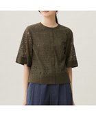 【自由区/JIYU-KU】の【カタログ掲載・洗える】フラワータイルレース ブラウス ダークオリーブ|ID: prp329100004562300 ipo3291000000032259601