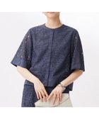 【自由区/JIYU-KU】の【カタログ掲載・洗える】フラワータイルレース ブラウス インディゴブルー|ID: prp329100004562300 ipo3291000000032259602