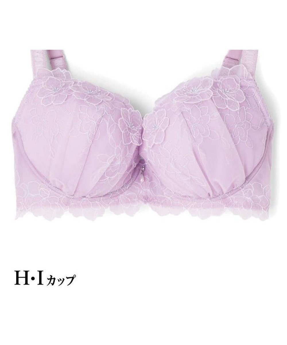 【三愛水着楽園/San-ai Resort】のエレガントコレクション【2505】単品ブラHIカップ インテリア・キッズ・メンズ・レディースファッション・服の通販 founy(ファニー) 　ファッション　Fashion　レディースファッション　Fashion for Women　アンダー　Underwear Essentials　ショーツ　Shorts, Short Pants　チュール　Tulip, Tulip Motif　デコルテ　Décolleté, Neckline　ブラジャー　Bra, Lingerie　ポケット　Pocket, Pocket Detail　ラップ　Wrap, Wrap Design　レース　Lace, Lace Fabric　ワイヤー　Wire, Wired Bra　パープル|ID: prp329100004562303 ipo3291000000033658641